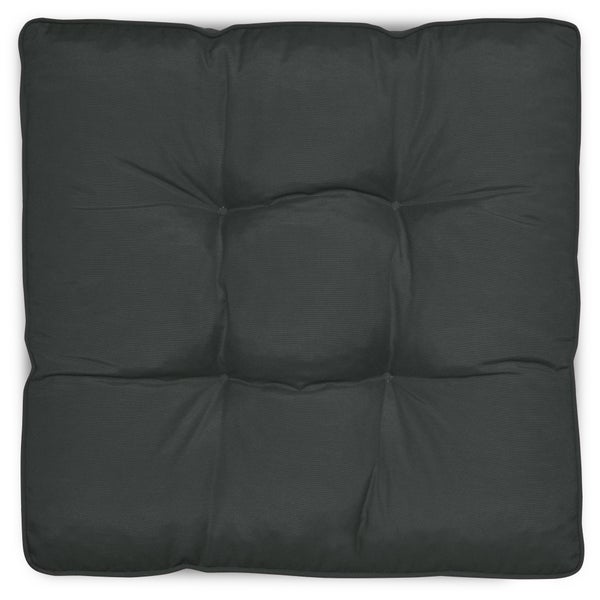 Beautissu Flair Loungekissen Outdoor Sitz 60x60x10cm Graphitgrau