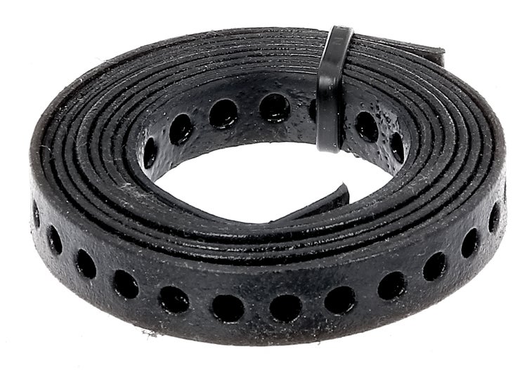 Ein aufgerolltes Lochband aus Kunststoff zur universellen Befestigung.