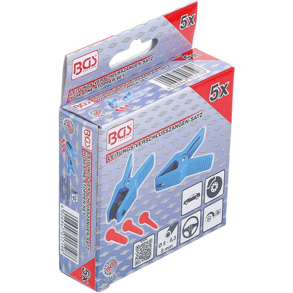 BGS technic Schlauchklemmen Set, fünf Stück, verpackt