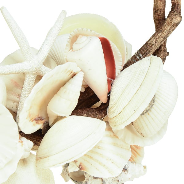 Dekoration mit verschiedenen Muscheln und einem Seestern