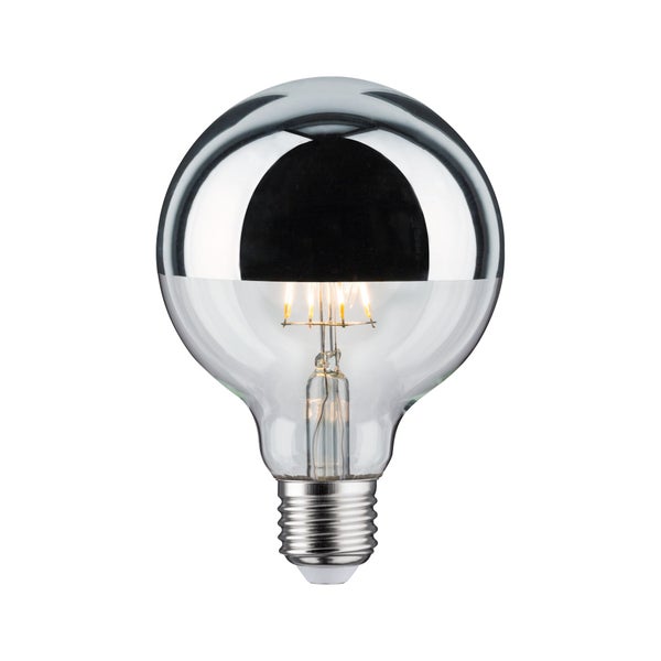 Modern Classic Edition Standard 230V LED Globe Kopfspiegel E27 G95 580lm 4,8W 2700K Kopfspiegel Silber