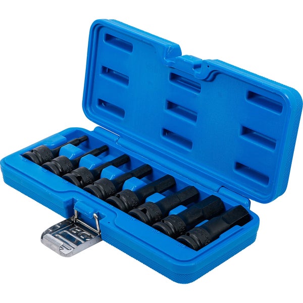 BGS Kraft-Bit-Einsatz-Satz Antrieb innenvierkant 12,5 mm (1/2) Innensechskant 5 - 19 mm 8tlg. - 5481
