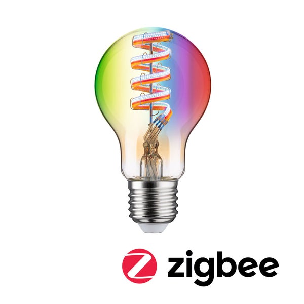 Filament 230V Smart Home Zigbee 3.0 LED Birne E27 470lm 6,3W RGBW+ dimmbar Gold