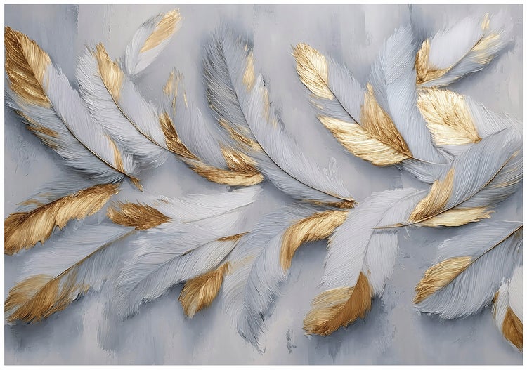 Dekoratives Wandbild mit Federmotiv
