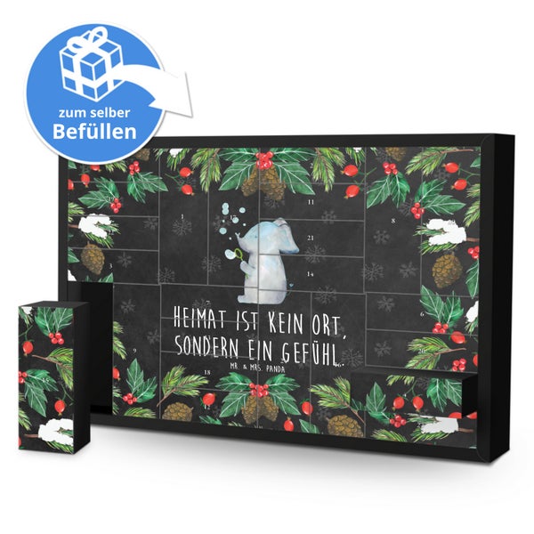 Mr. & Mrs. Panda Befüllbarer Adventskalender Elefant Seifenblasen - Schwarz
