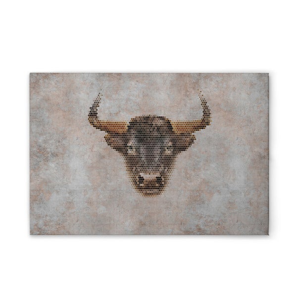 Dekoratives Wandbild mit Stierkopf-Motiv