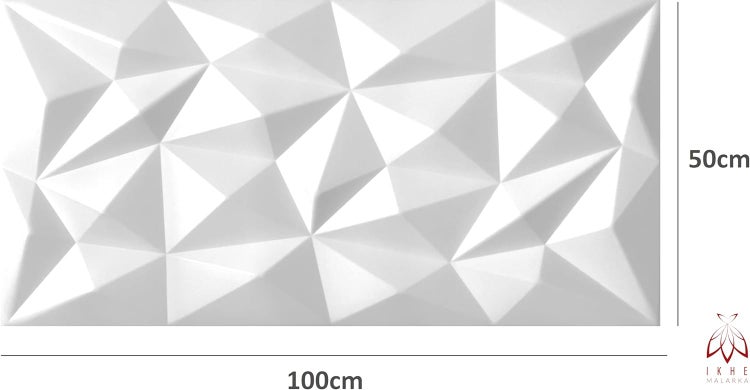Polystyrol XPS Styropor 3D Paneelen Deckenpaneelen Dekoren 100x50cm 3mm stärke Brillant Weiß