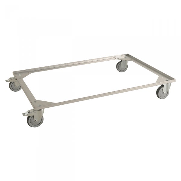 Transportroller aus Metall mit vier Rollen