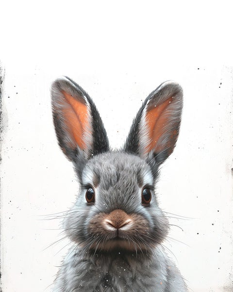 Nahaufnahme eines grauen Hasen