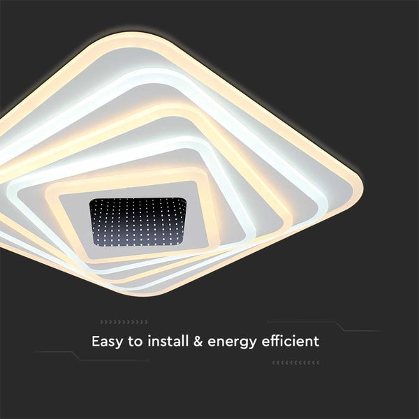 V-TAC VT-7958 - Designer-Deckenleuchten - IP20 - Weißes Gehäuse - 150 Watt - 15500 Lumen - 3IN1