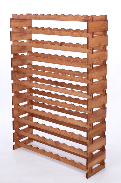 Weinregal VINOTECA FLEX PRO HxBxT 149x103x28 110 Flaschen auf 11 Ebene Massives Kiefernholz Braun geölt