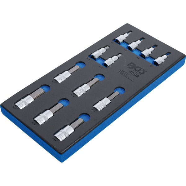 BGS Werkstattwageneinlage 1/3: Bit-Einsatz-Satz Innensechskant 12,5 mm (1/2) 12tlg. - 4092