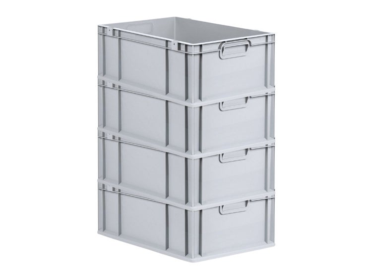 PROREGAL Spar Set 4x Eurobox Nextgen Economy Griffe Geschlossen HxBxT 22 x 40 x 60 cm 44 Liter Eurobehälter Transportbox Transportbehälter