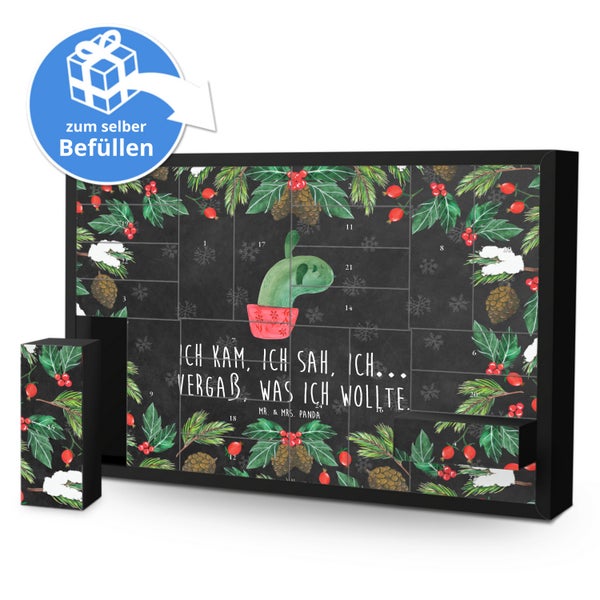 Mr. & Mrs. Panda Befüllbarer Adventskalender Kaktus Mama - Schwarz