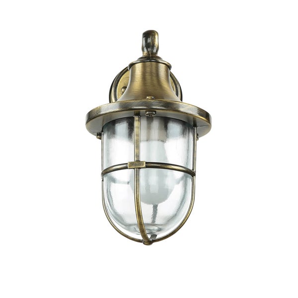 Wandleuchte mit klarem Glas und Metallgehäuse