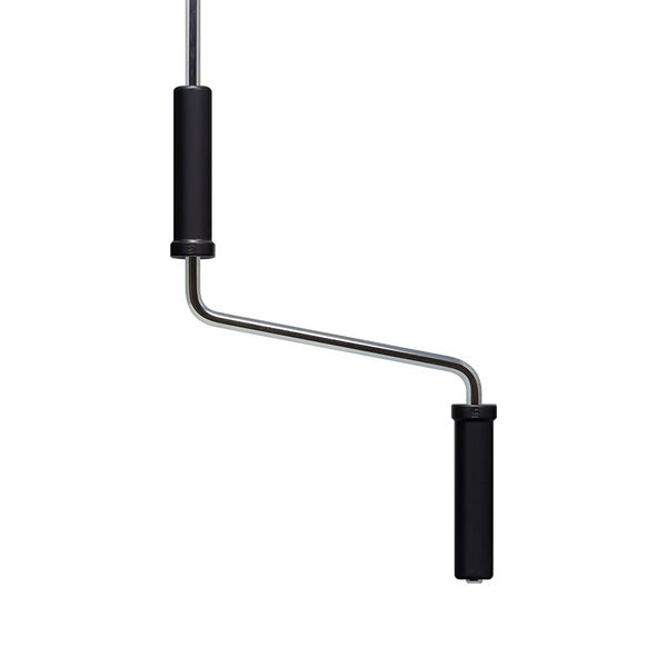 Geiger Kurbelstange für Markisen | Stahl | verzinkt | Griffhülse Kunststoff schwarz | Standard Haken | Länge 1800 mm