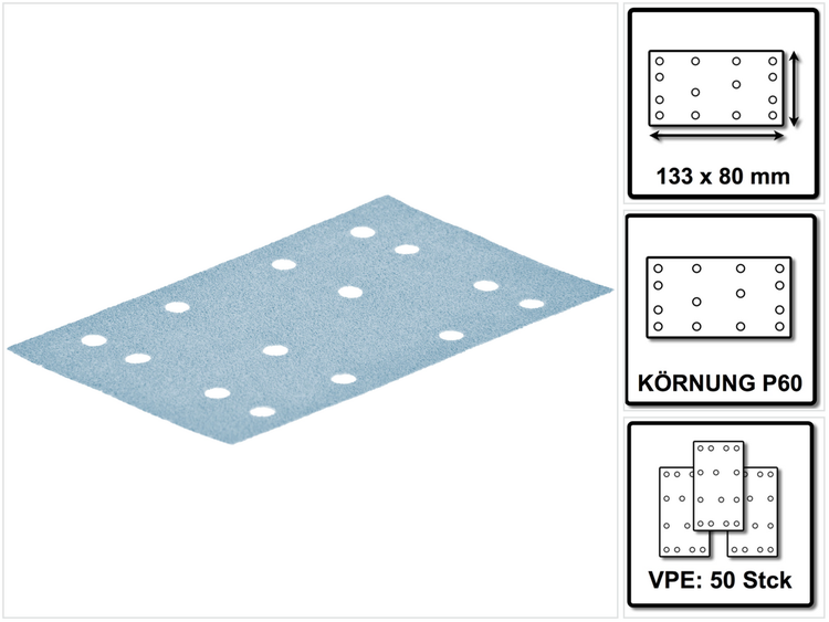 Festool Granat Schleifstreifen STF 80x133 P 60 GR 50 ( 497118 )