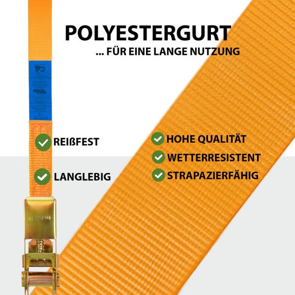 Polyesterspanngurt mit hoher Qualität, Wetterresistenz, Strapazierfähigkeit, Reißfestigkeit und langer Lebensdauer
