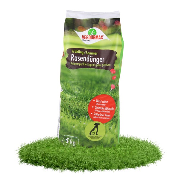 Verdurmax Frühlings- beziehungsweise Sommer-Rasendünger, 5 Kilogramm Sack