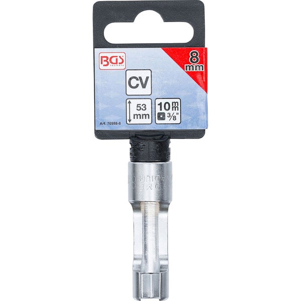 BGS Spezial-Steckschlüssel-Einsatz geschlitzt Antrieb Innenvierkant 10 mm (3/8) SW 8 mm - 70988-8