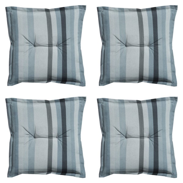 Sitzkissen Righe grau - Ca. 50x50 cm - 4er-Set