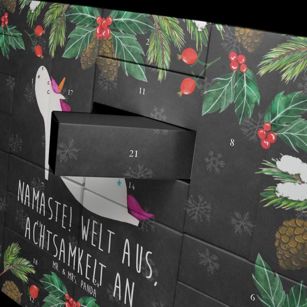 Mr. & Mrs. Panda Befüllbarer Adventskalender Einhorn Yoga - Schwarz