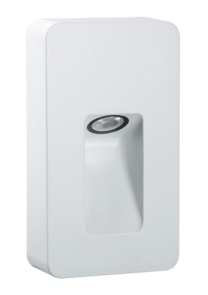 LED Außenwandleuchte Slot IP44 rund 93x41mm 2700K 2,4W 120lm 230V 30° Weiß matt Aluminium