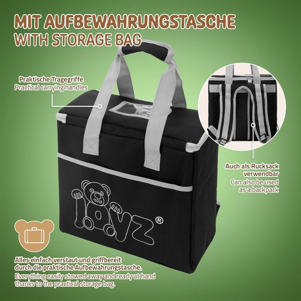 Joyz XXL Wikinger Kubb Spiel aus massivem Holz in Premium Qualität, 21 Spielelemente, für 2 bis 12 Spieler, Wikinger Wurfspiel Schach Spiel Schwedenschach Outdoor Holzspiel für Kinder & Erwachsene