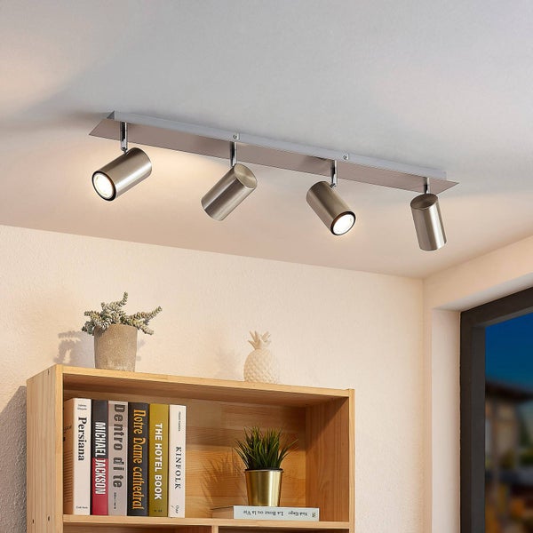 Lindby Strahler Joffrey (Modern) in Alu aus Metall (4 flammig, GU10) - Deckenlampe Deckenleuchte Lampe Spot Wohnzimmerleuchte