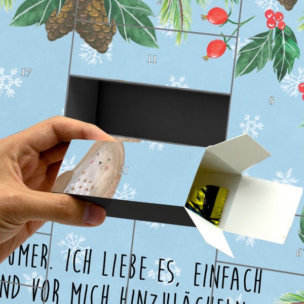 Mr. & Mrs. Panda Befüllbarer Adventskalender Robbe Lachen - Blau Pastell