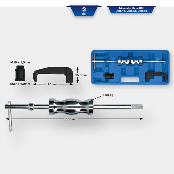BRILLIANT TOOLS Injektor-Auszieher-Satz 3tlg. - BT551100