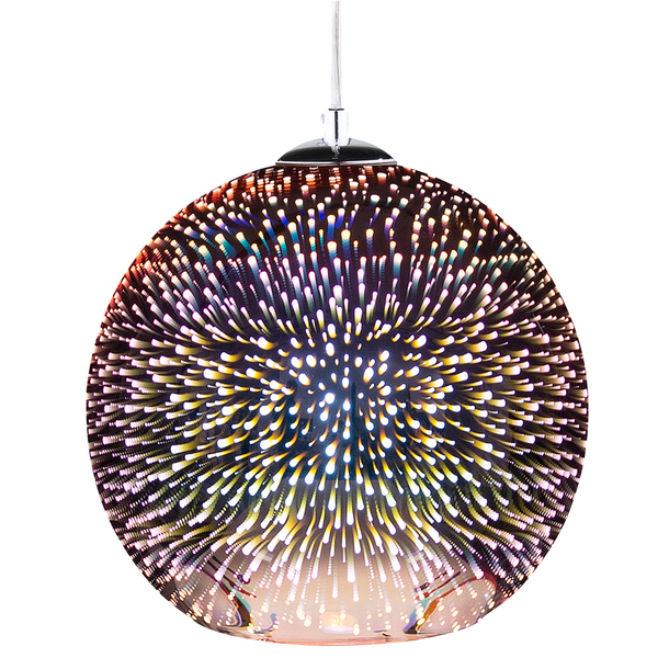 Hängeleuchte Glas kupfer Kugelform SESSERA