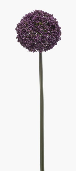 Künstlicher Zweig einer Skabiose mit mehreren rosa Blüten und grünen Blättern für die Dekoration.