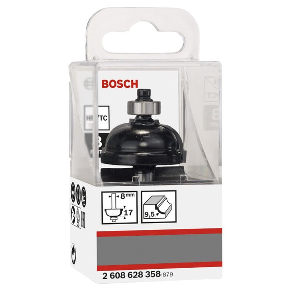 Bosch Profilfräser F 8 mm R1 9,5 mm D 35 mm L 16,2 mm G 59 mm - 2608628358