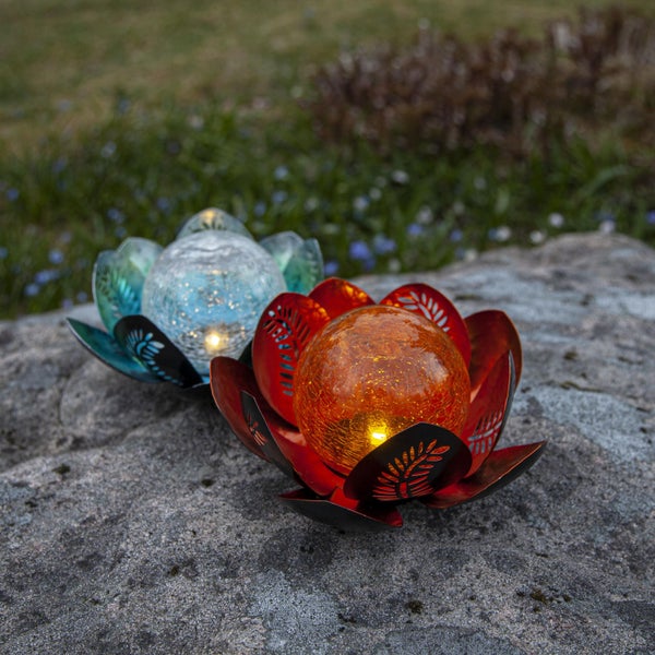 Dekorative Glaskugel mit LED Beleuchtung für den Innenbereich