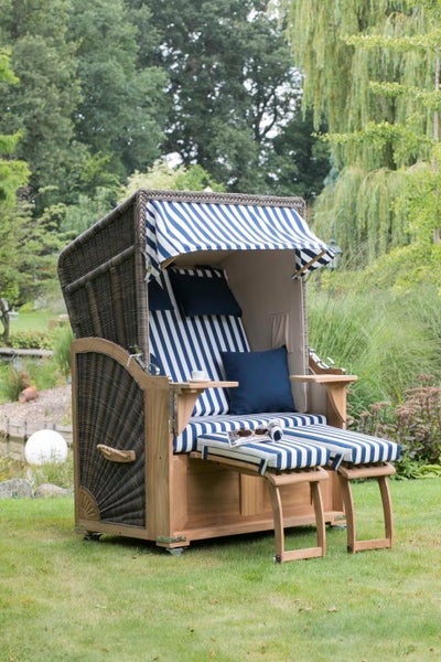 Strandkorb Nordstrand Teak PE grey Dessin 582