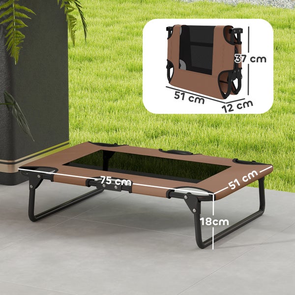 Hundeliege mit den Maßen 75 cm Länge, 51 cm Breite und 18 cm Höhe