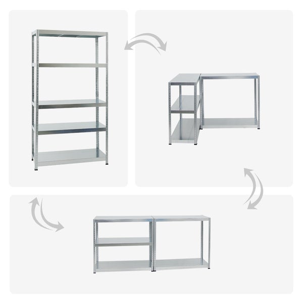 PROREGAL Mega Deal 3x Schwerlastregal Steel Eagle HxBxT 180 x 100 x 40 cm Fachlast 130 kg Verzinkt