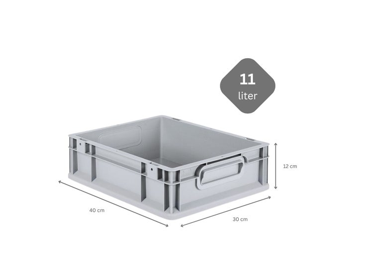 PROREGAL SparSet 5x Eurobox NextGen Grip HxBxT 12 x 30 x 40 cm 11 Liter
