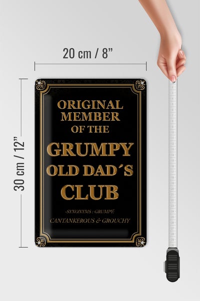 Blechschild Spruch 20x30cm Original Grumpy old Dad´s Club