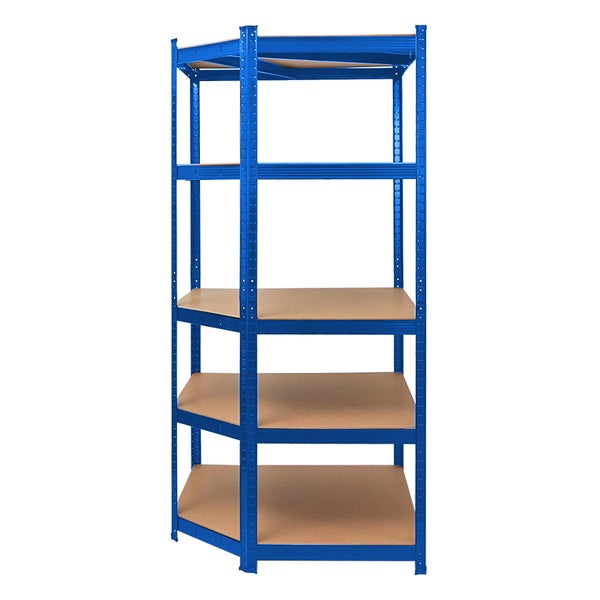 PROREGAL Eckregal Ragnar für Gesamtlast 875 kg HxBxT 180 x 90 x 60 Blau Kellerregal Steckregal Garagenregal Lagerregal