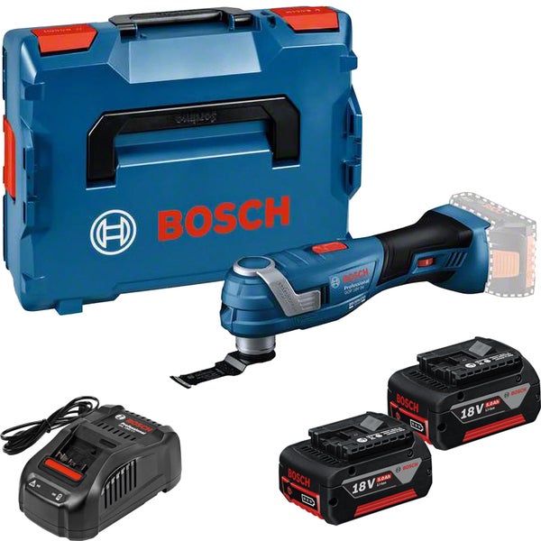 Bosch Akku-Multifunktionswerkzeug Set mit zwei Akkus, Ladegerät und Transportkoffer