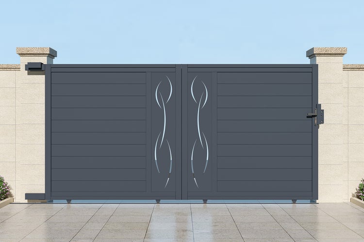Schiebetor aus Aluminium 3,5m LIFE 350C180 Grau