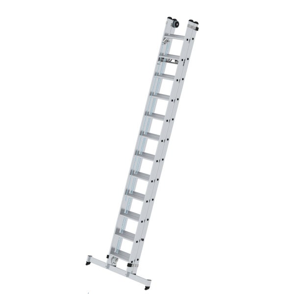 PROREGAL Stufen-Seilzugleiter 2-Teilig mit Traverse 2 x 12 Stufen