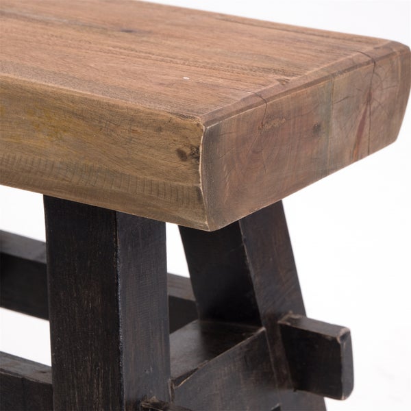 Hocker VINTAGE 40 Massivholz 04 schwarz-natur
