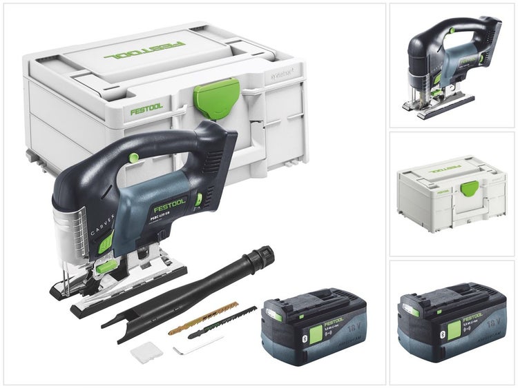 Festool CARVEX PSBC 420-Basic Akku Pendelstichsäge 18 V 120 mm Brushless + 1x Akku 5,0 Ah + Systainer - ohne Ladegerät