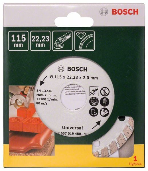 Bosch Diamanttrennscheibe Turbo, Durchmesser: 115 mm - 2607019480