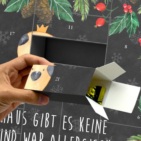 Mr. & Mrs. Panda Befüllbarer Adventskalender Mops Krone - Schwarz