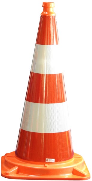 Leitkegel Warnkegel 75cm 5,2kg orange Vollfolie RA2, 2te Wahl (2 Stück Set)