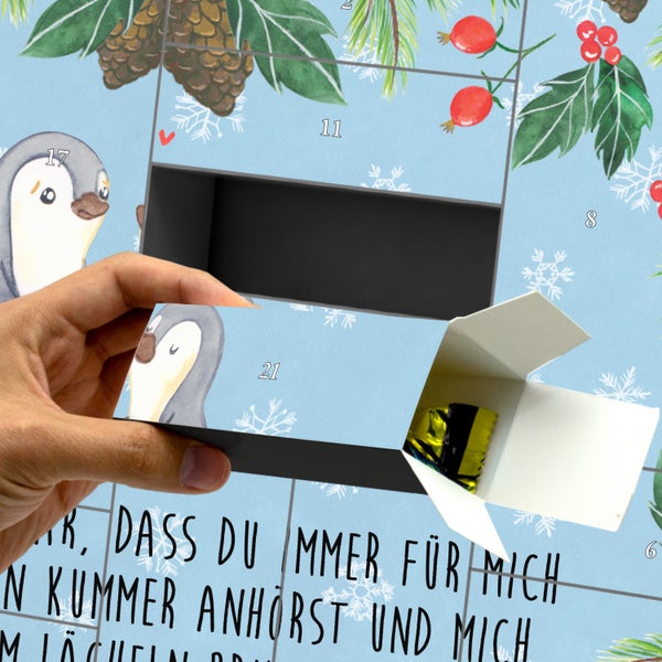 Mr. & Mrs. Panda Befüllbarer Adventskalender Pinguine trösten - Blau Pastell